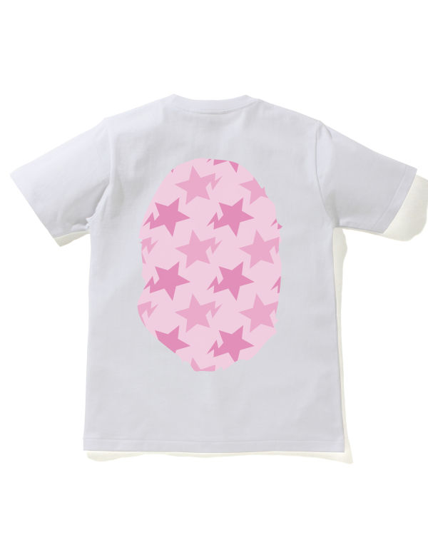 Camiseta Bape STA Pattern Big Ape Head Mujer Blancos | 741209-WUV