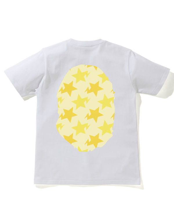 Camiseta Bape STA Pattern Big Ape Head Mujer Blancos | 796158-RYO