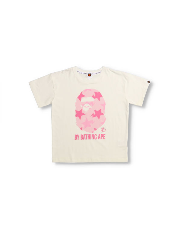 Camiseta Bape STA Pattern Oversized Niños Rosas | 194387-JXI