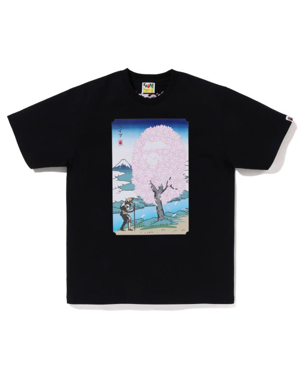 Camiseta Bape Sakura Hombre Negros | 073981-CUN