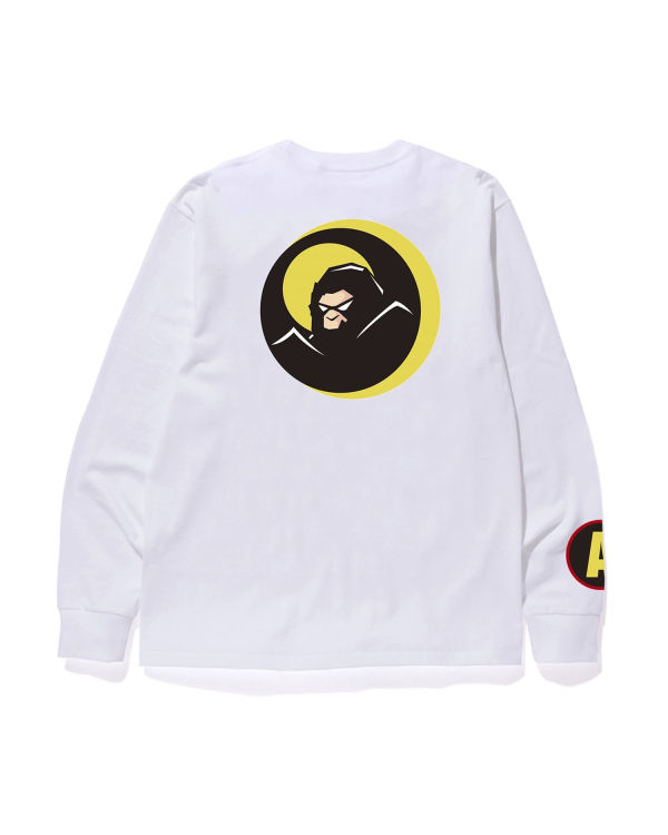 Camiseta Bape Shadow L/S Hombre Blancos | 082194-DRE