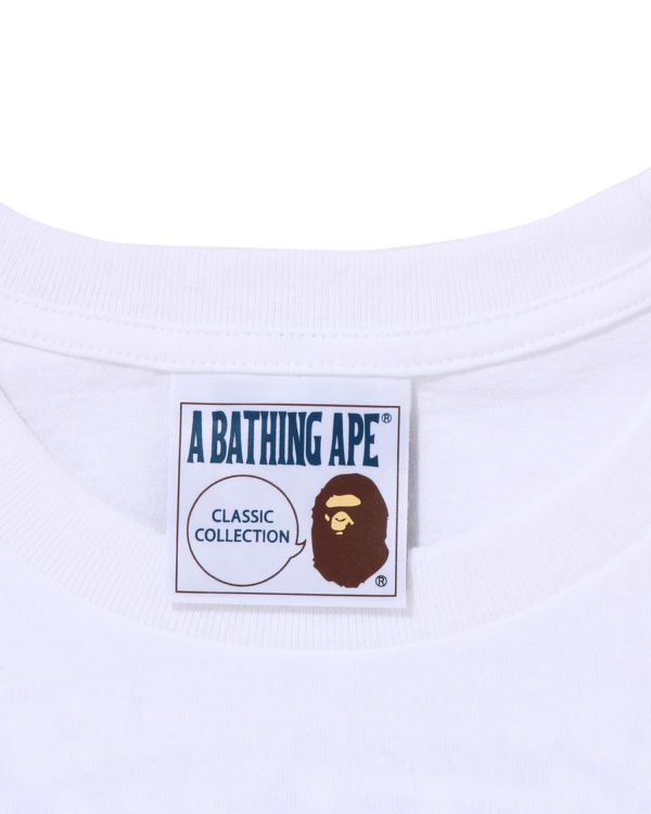 Camiseta Bape Shadow L/S Hombre Blancos | 082194-DRE