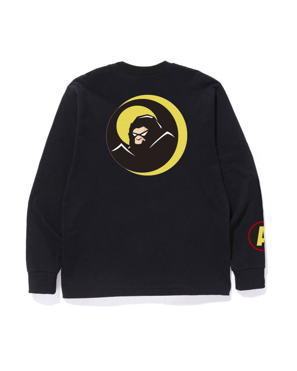 Camiseta Bape Shadow L/S Hombre Negros | 293816-VLX