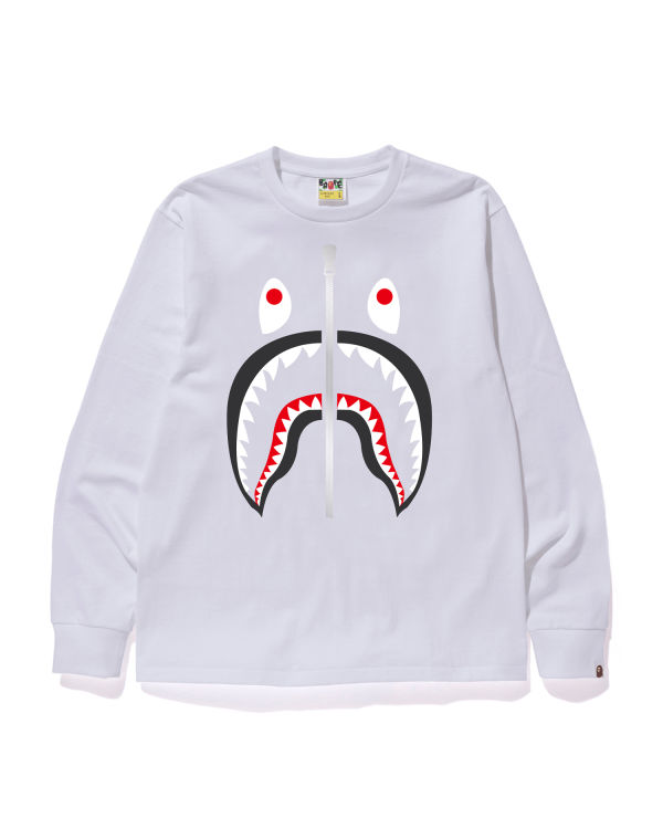 Camiseta Bape Shark Hombre Blancos | 720958-KOD