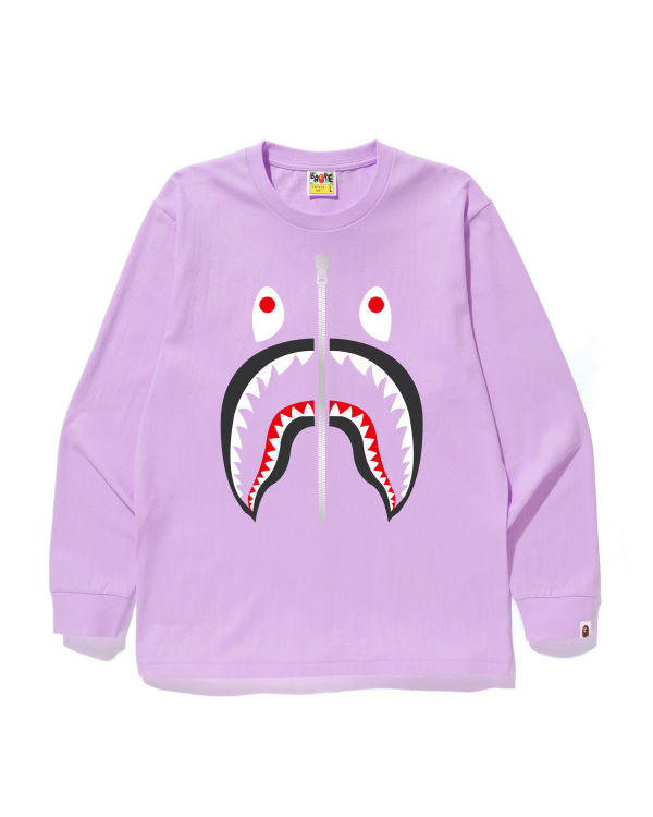 Camiseta Bape Shark Hombre Morados | 651834-XUE