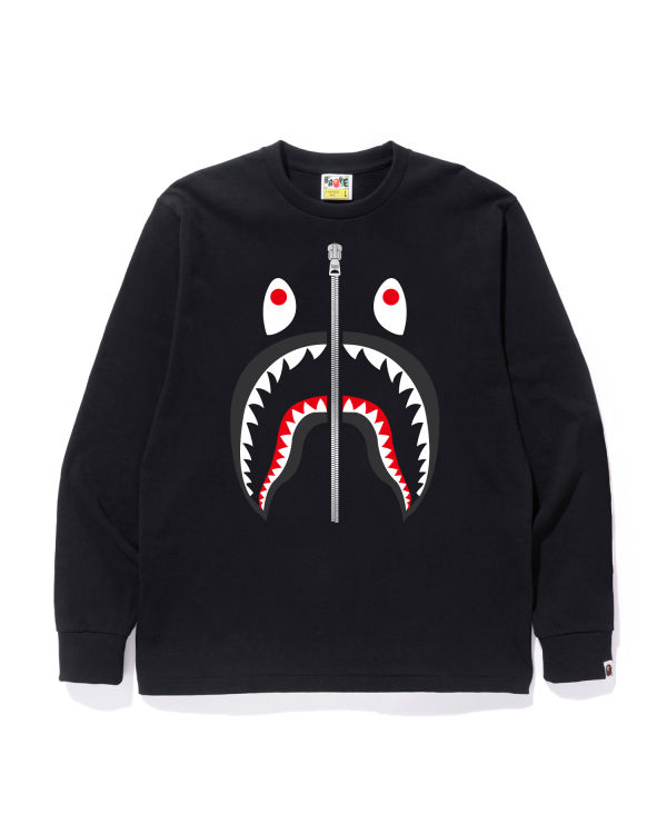 Camiseta Bape Shark Hombre Negros | 637542-EHK