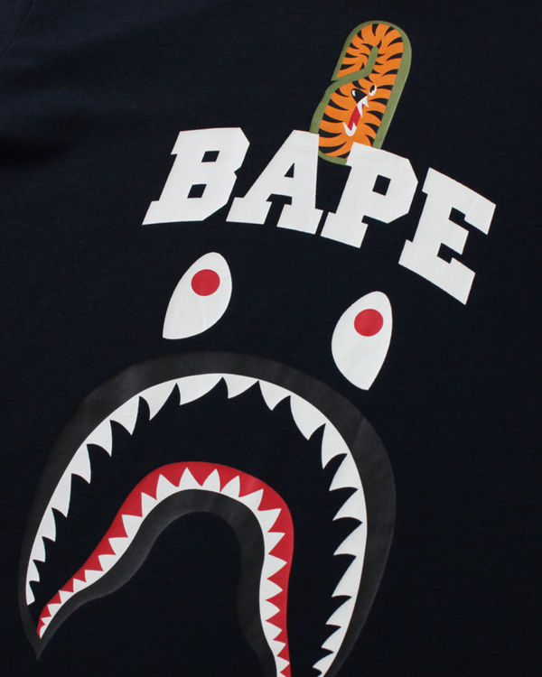 Camiseta Bape Shark Print Niños Azul Marino Azules | 906483-KTS