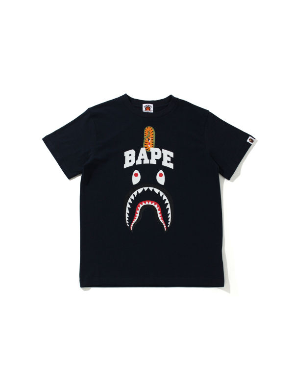 Camiseta Bape Shark Print Niños Azul Marino Azules | 906483-KTS