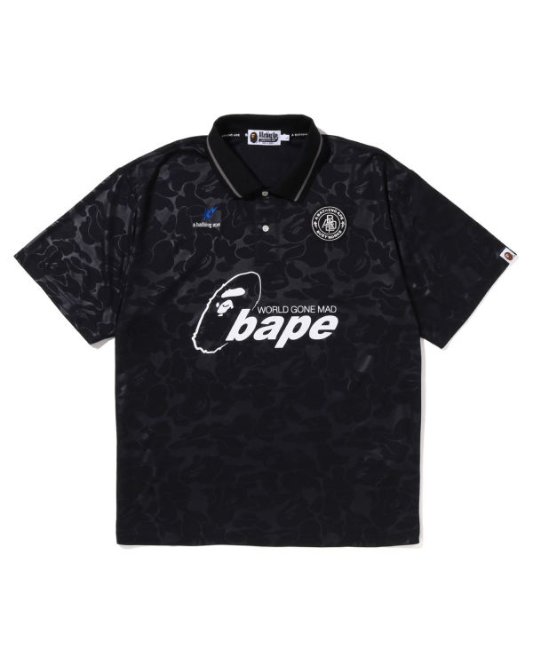 Camiseta Bape Soccer Game Relaxed Fit Polo Hombre Negros | 471028-SBO