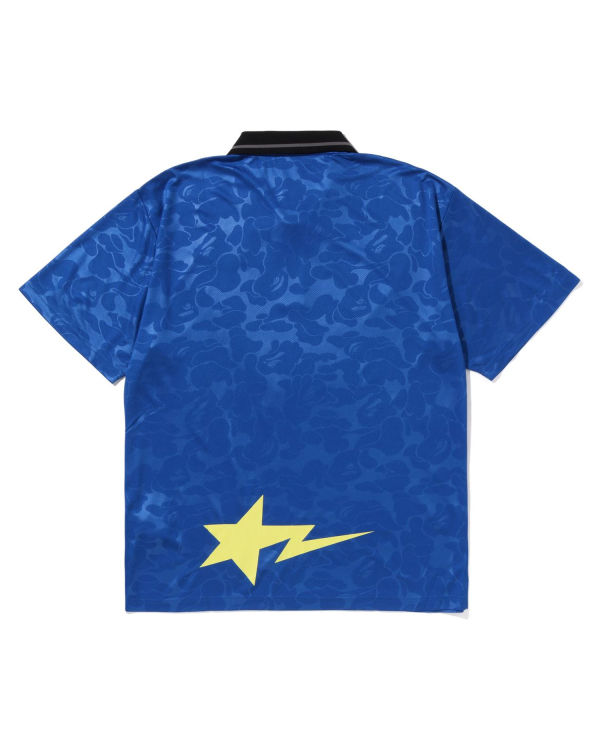 Camiseta Bape Soccer Game Relaxed Fit Polo Hombre Azules | 548167-KRZ