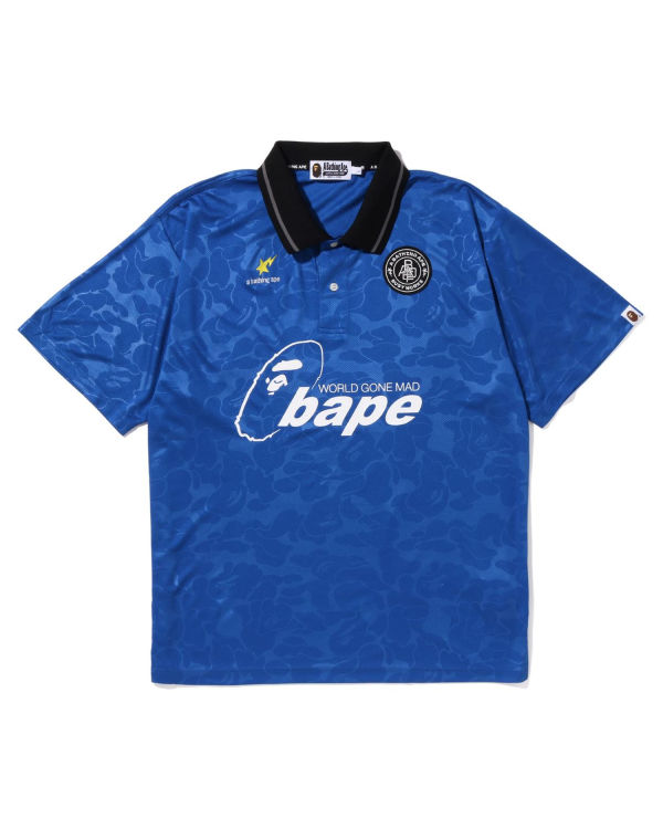 Camiseta Bape Soccer Game Relaxed Fit Polo Hombre Azules | 548167-KRZ