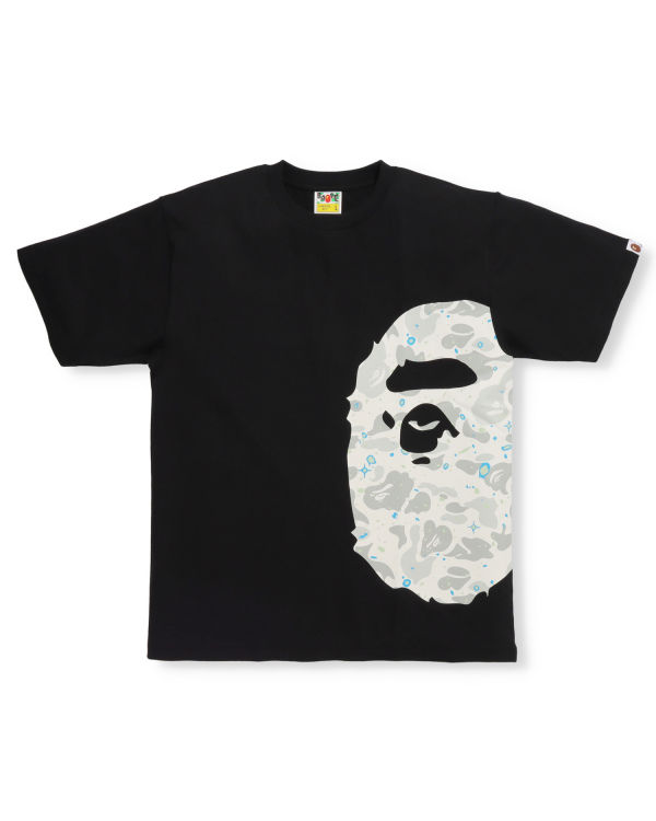 Camiseta Bape Space Camo Side Big Ape Head Hombre Negros | 083642-MFE