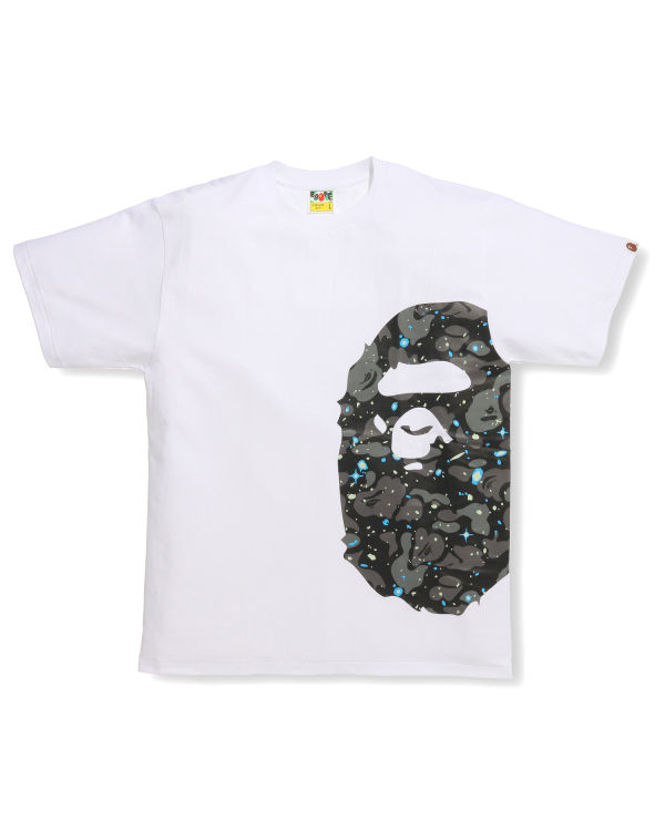 Camiseta Bape Space Camo Side Big Ape Head Hombre Blancos | 465831-RYV