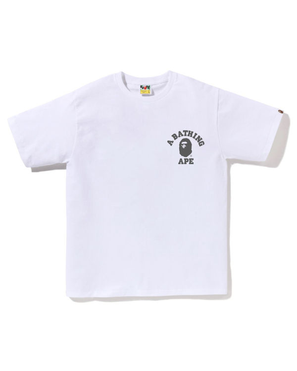 Camiseta Bape Speed Racer College ATS Hombre Blancos | 406352-PBR