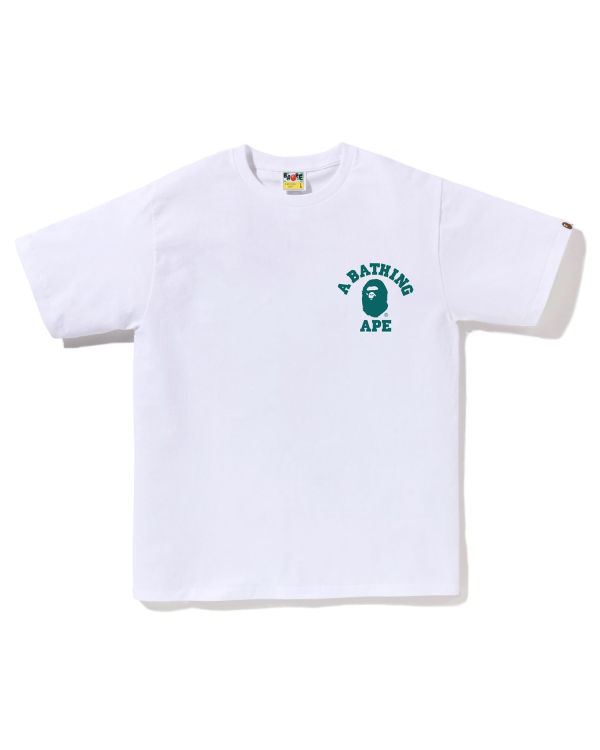 Camiseta Bape Speed Racer College ATS Hombre Blancos | 951628-BUD