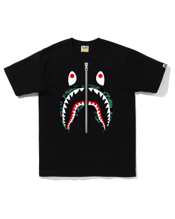 Camiseta Bape Thermography Shark Hombre Negros | 496513-RUO