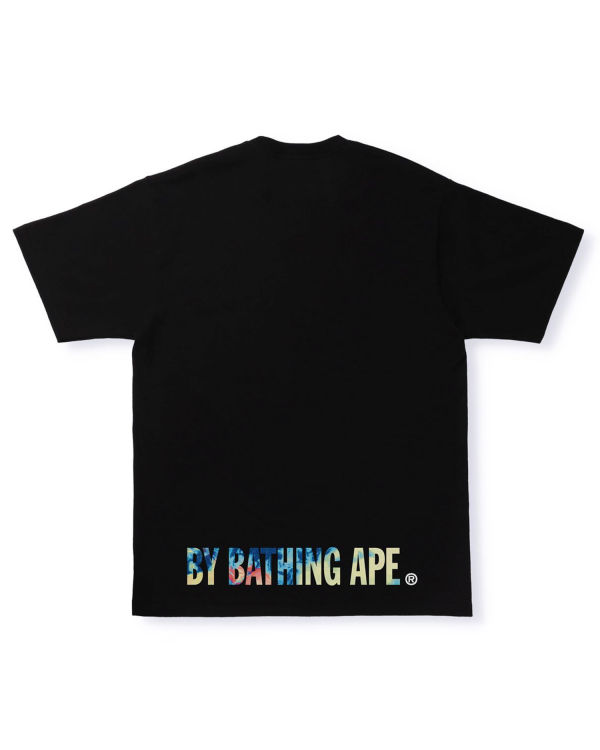 Camiseta Bape Tie Dye Ape Face Hombre Negros | 354728-ZDS