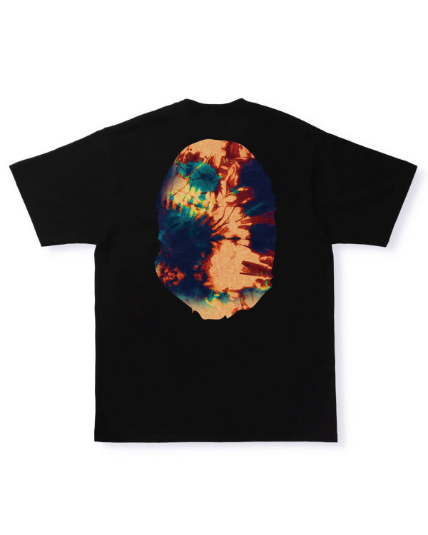 Camiseta Bape Tie Dye Big Ape Head Hombre Negros | 513647-JNG