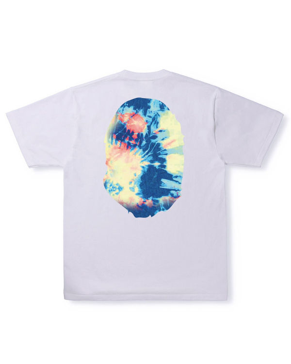 Camiseta Bape Tie Dye Big Ape Head Hombre Blancos | 875432-DWG