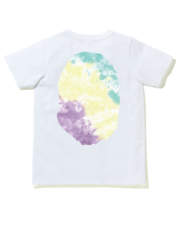 Camiseta Bape Tie-Dye Big Ape Head Mujer Blancos | 257614-JGP