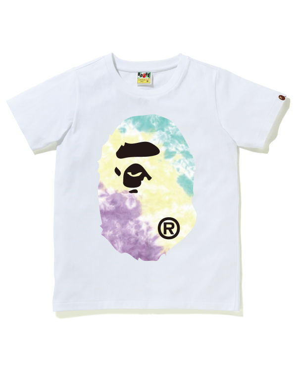 Camiseta Bape Tie-Dye Big Ape Head Mujer Blancos | 257614-JGP