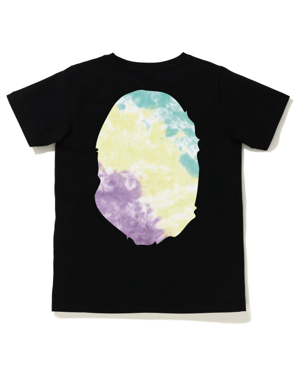 Camiseta Bape Tie-Dye Big Ape Head Mujer Negros | 481752-JHA