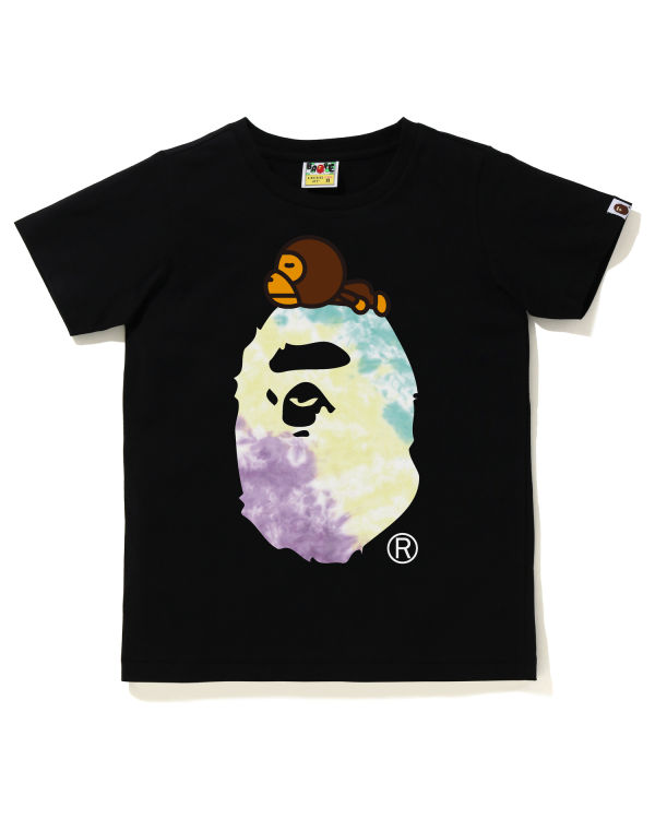 Camiseta Bape Tie-Dye Milo On Big Ape Mujer Negros | 850621-VRO