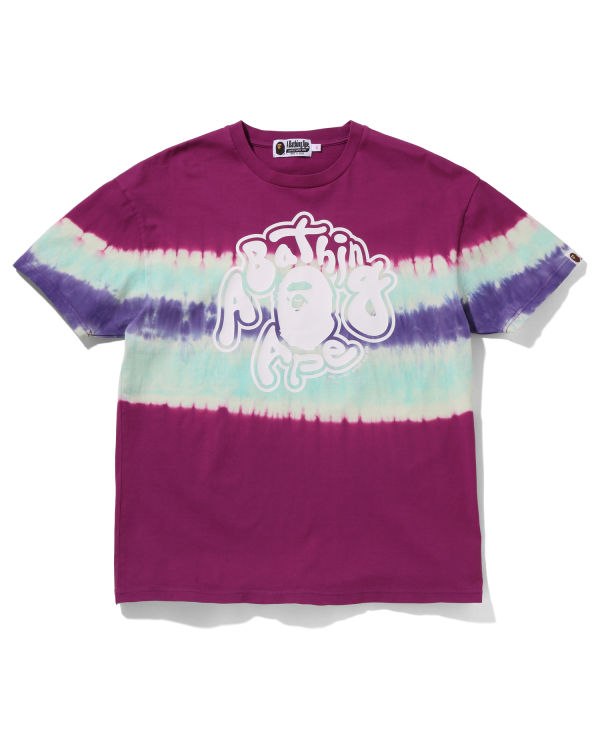 Camiseta Bape Tie-Dye Oversized Mujer Morados | 120786-VKW