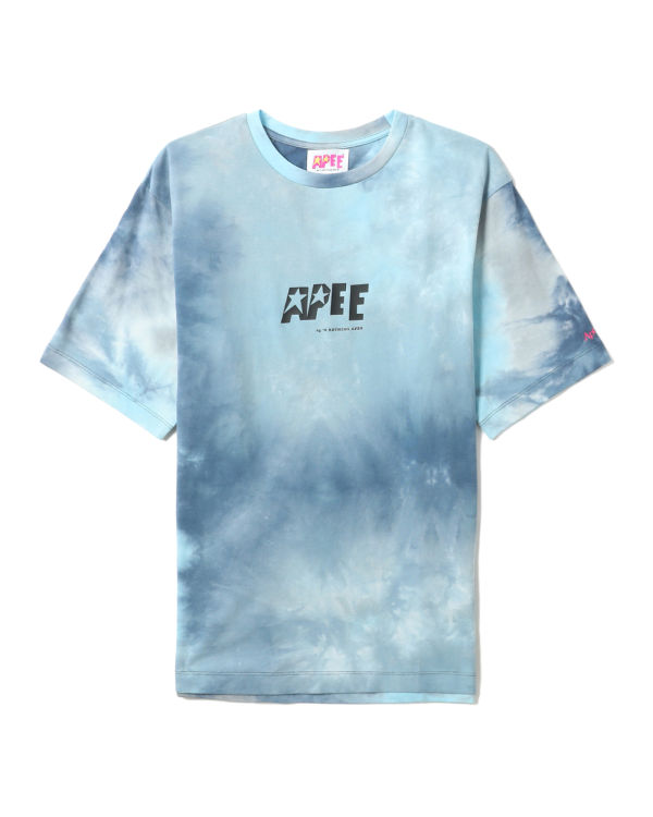 Camiseta Bape Tie-dye graphic slit Mujer Azules | 014596-VEA