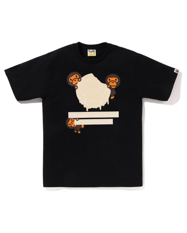 Camiseta Bape Valentine Chocolate Milo Hombre Negros | 938456-HDL