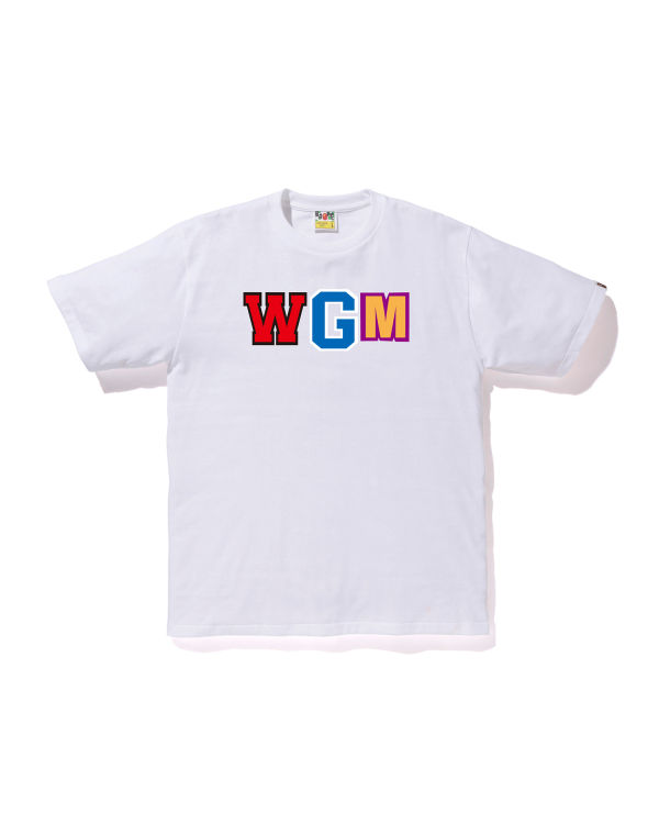 Camiseta Bape WGM Shark Hombre Blancos | 372641-KTF