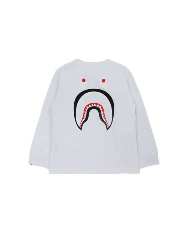 Camiseta Bape WGM Shark L/S Niños Blancos | 539487-ZKF