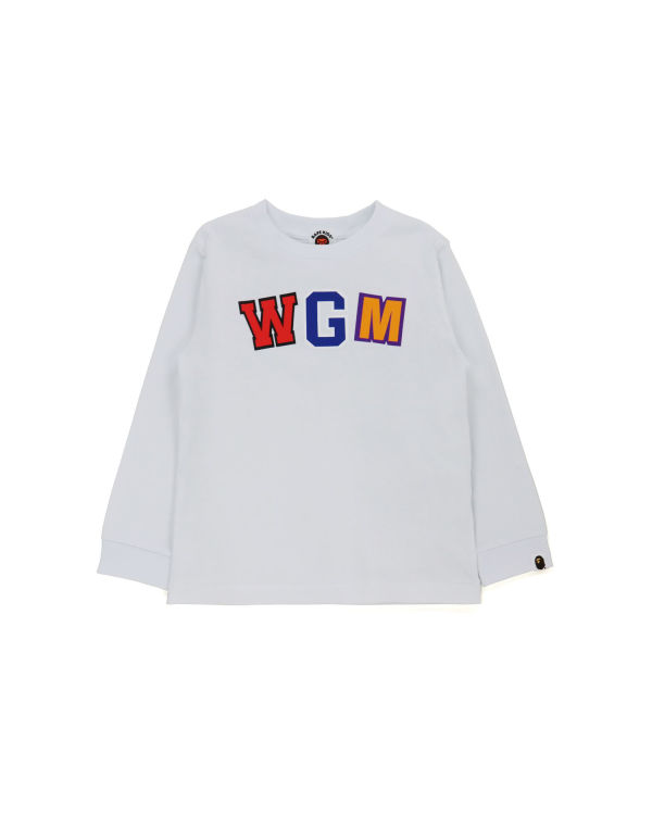 Camiseta Bape WGM Shark L/S Niños Blancos | 539487-ZKF