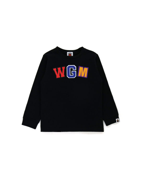 Camiseta Bape WGM Shark L/S Niños Negros | 496025-BTK