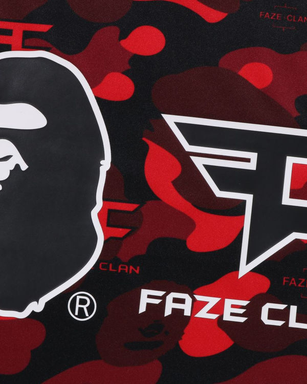 Camiseta Bape X Faze Clan Hockey L/S Hombre Rojos Claro | 395820-RWQ