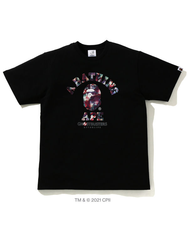 Camiseta Bape X Ghostbusters Camo College Hombre Negros | 592130-QLK