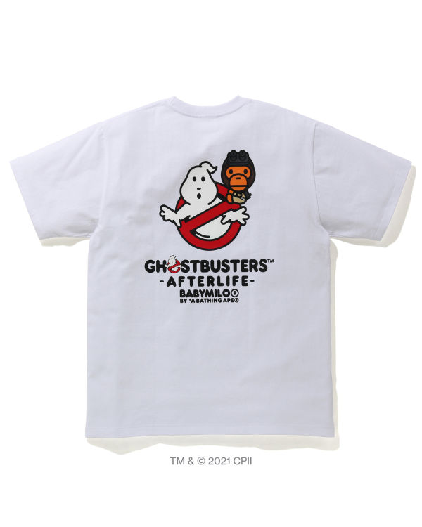 Camiseta Bape X Ghostbusters Milo Hombre Blancos | 849506-MFR