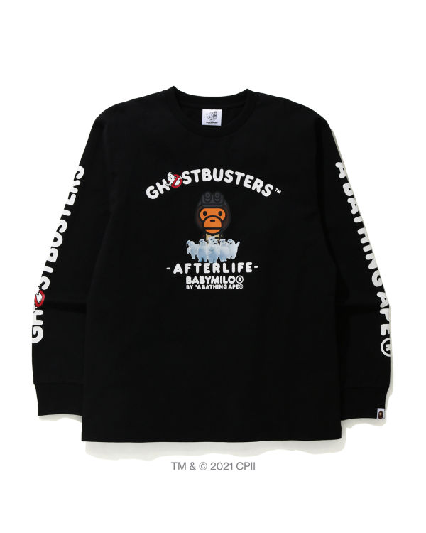 Camiseta Bape X Ghostbusters Milo Long Sleeve Hombre Negros | 093876-HCY