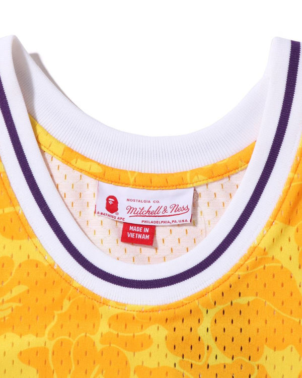 Camiseta Bape X M&N Los Angeles Lakers Jersey Hombre Amarillos | 586312-IXC