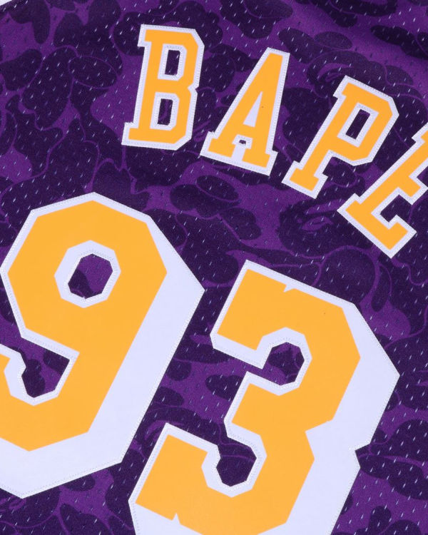 Camiseta Bape X M&N Los Angeles Lakers Jersey Hombre Morados | 840295-CNR