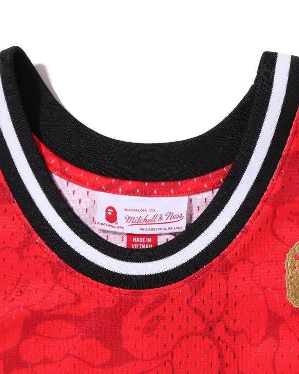 Camiseta Bape X M&N Miami Heat Jersey Hombre Rojos Claro | 461237-QPM