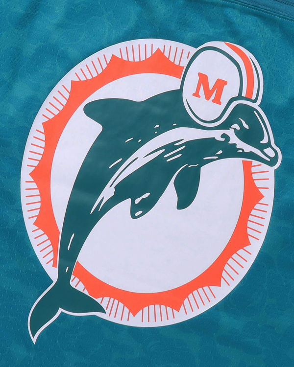 Camiseta Bape X M&N NFL Miami Dolphins Legacy Jersey Hombre Verde Menta | 437052-YGI