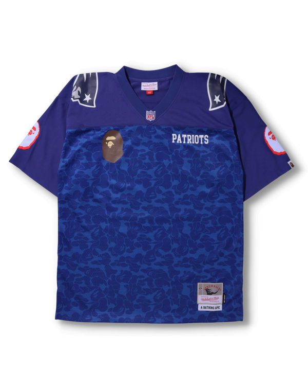 Camiseta Bape X M&N NFL New England Patriots Legacy Jersey Hombre Azules | 769158-UJY