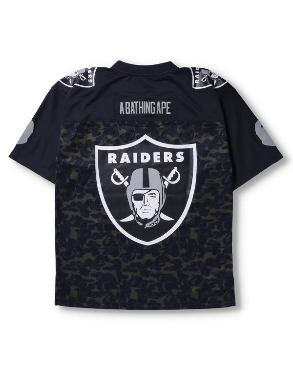 Camiseta Bape X M&N NFL Oakland Raiders Legacy Jersey Hombre Negros | 165743-LKJ