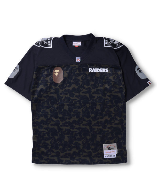 Camiseta Bape X M&N NFL Oakland Raiders Legacy Jersey Hombre Negros | 165743-LKJ