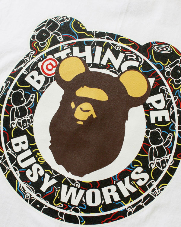 Camiseta Bape X Medicom Toy Camo BE@R Busy Works Hombre Blancos | 728410-XFH