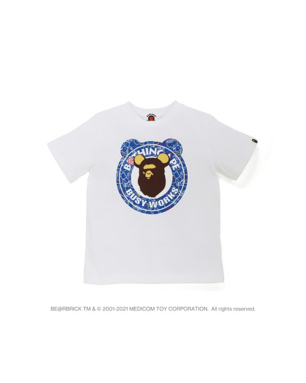 Camiseta Bape X Medicom Toy Camo BE@R Busy Works Niños Blancos | 947320-FPE