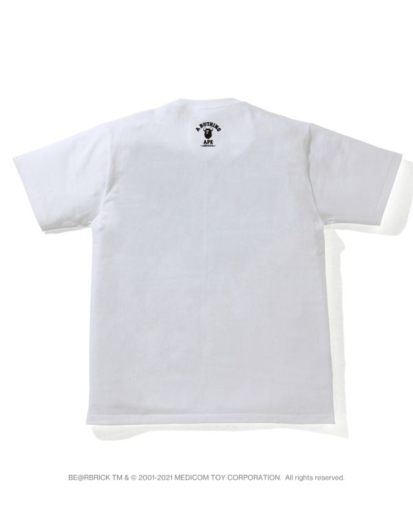 Camiseta Bape X Medicom Toy Camo BE@R College Hombre Blancos | 941625-TID