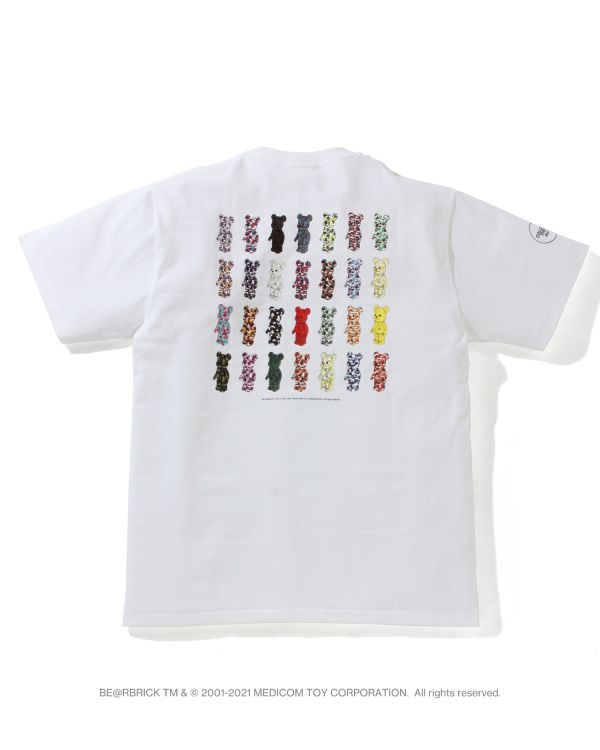 Camiseta Bape X Medicom Toy Camo BE@R Hombre Blancos | 298150-JQY