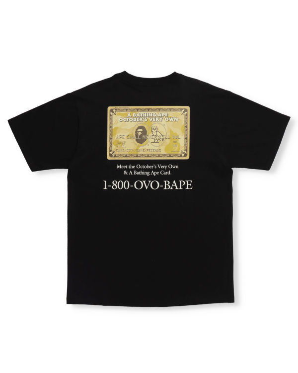 Camiseta Bape X OVO Card Hombre Negros | 927305-BSJ